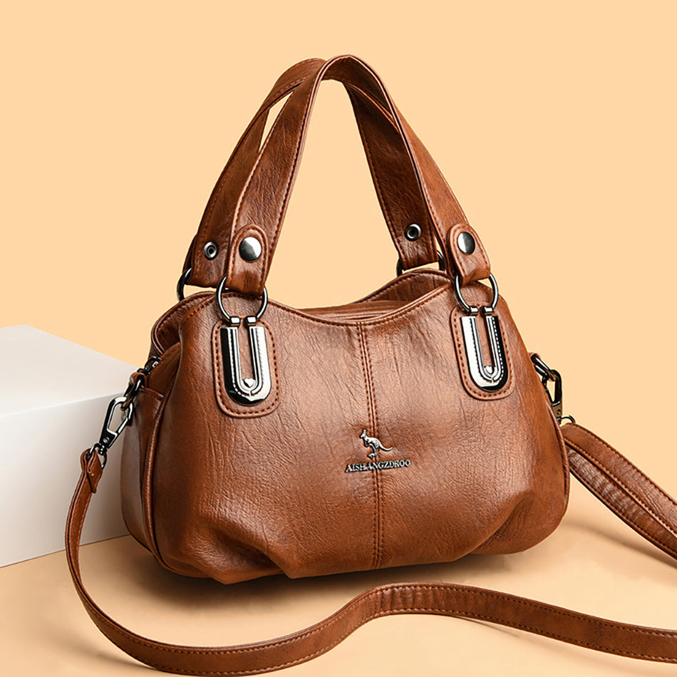 Elegante Luxe Women’s Boston Bag – Stylish Shoulder & Crossbody Handbag