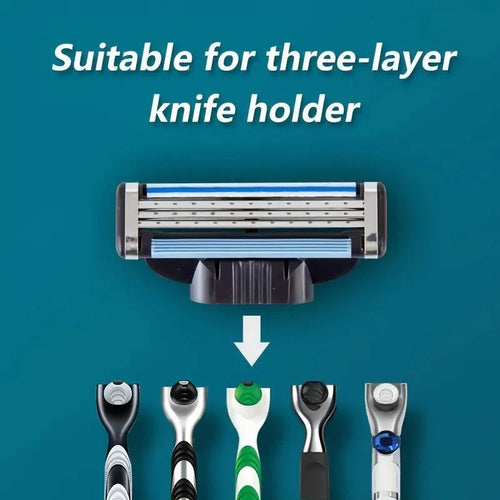 48pcs 3-Layer Men'S Shaver Blades